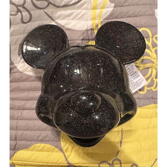 NWT Disney Parks Mickey Mouse Molded Loungefly Bag Black sparkle Glitter - Picture 7 of 9